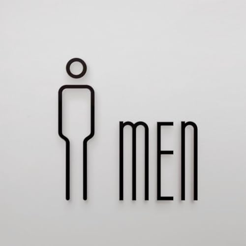 Restroom Sign Plate Acrylic Design for Effortless Wall Installation and Maintenance (A)