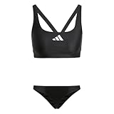 adidas Women's 3 Stripes V-Back Bikini, Black/White, 40