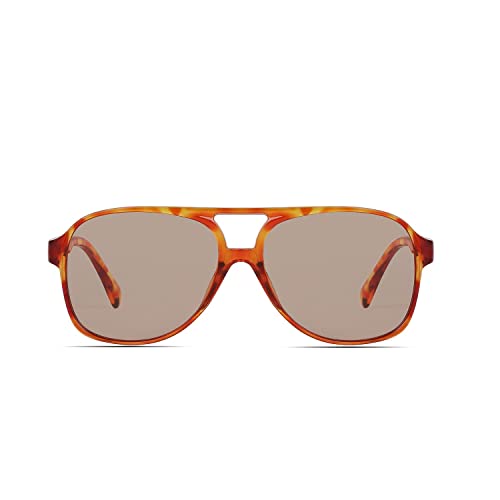 Image of Freckles Mark Vintage Retro 70s Sunglasses for Women Men Classic Large Square Aviator Trendy Glasses