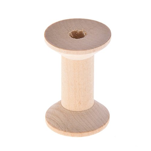 5pcs/set Large Empty Wooden Bobbins Spool Reels Twine Crafts Sewing Ribbons Needlework