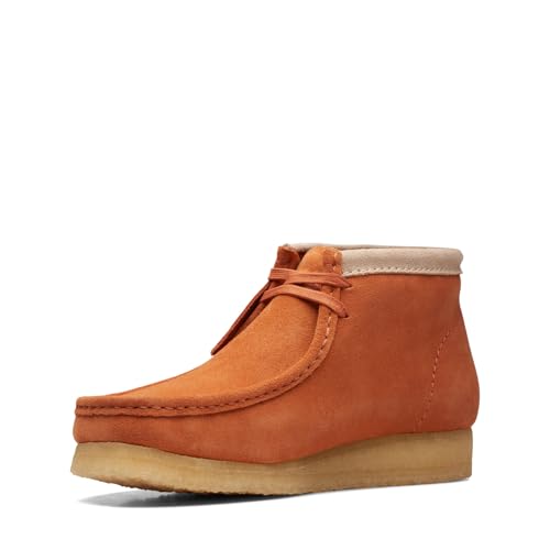Image of Clarks Womens Wallabee Suede Fringe Lace Up Flats