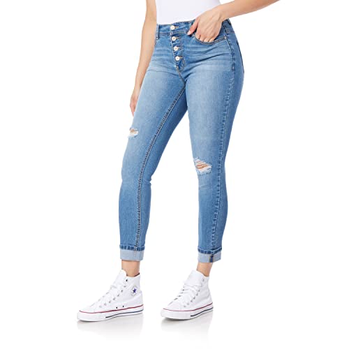 WallFlower womens Flirty Curvy Skinny High Rise Insta Stretch Juniors Jeans (Standard and Plus)