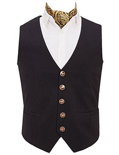 Gilet de costume col V homme pour smoking marié et loisirs
