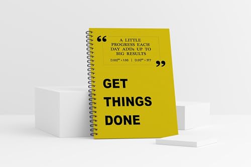 AccuPrints Daily Planner Undated, Schedule Your Day, Manage to-do List, Goals Tracker, Wellness Tracker - 3 Month Planner (Yellow/Get Things Done)