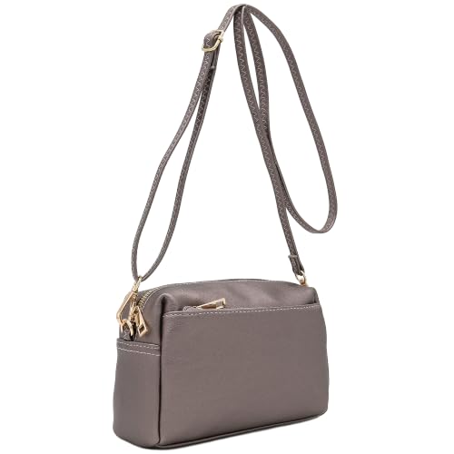 Image of FashionPuzzle Triple Zip Small Crossbody Bag