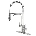 APPASO Kitchen Faucet with Drinking Water Faucet, 3 in 1 Pull Down Faucet with Purfied Water Faucet, Single-Handle High Arc Kitchen Water Filter Faucet, Brushed Nickel (Without Filtration Device)