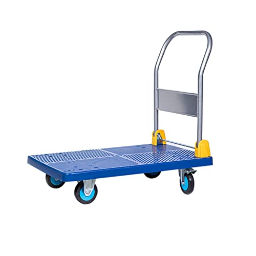 Portable Folding Flatbed Cart with Non-Slip Swivel Casters - Lightweight, Quiet Design for Easy Luggage &amp; Baggage Transport, Effortless Mobility &amp; Compact Storage Solutions