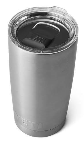 YETI Rambler Tumbler, Vacuum Insulated Stainless Steel Tumbler with Magslider Lid, Stainless Steel, 20 oz (591 ml)