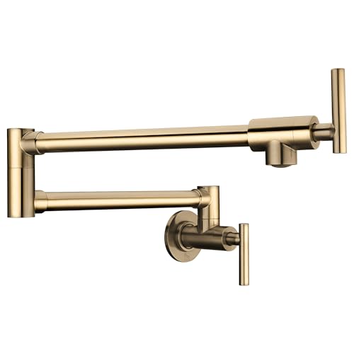 Braccia Series 24 Wall Mounted Pot Filler in Champagne Bronze Kitchen
