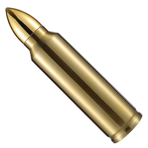 Goetland Forma Bala Botella de Agua Acero Inoxidable 1l Botella Termica Botella Térmica Taza Termo Cafe Oro