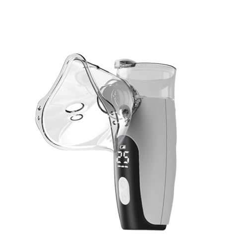 Image of Portable Mesh Nebulizer With Digital Screen | Humidifier for Baby & Adults | Handheld Personal Nebulizer | Travel Friendly | Lightweight | Batteries & USB Included