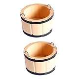 De jardinage miniature : sa surface lisse assure un toucher agréable, petit tonneau en bois