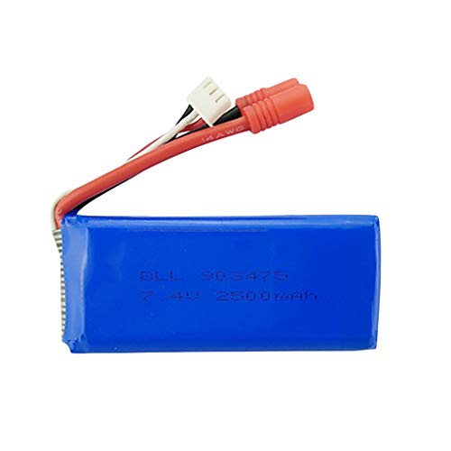 RC Battery, Mullue Upgrade 7.4V 2400Mah 25C Battery Replacement Battery Pack Compatible with Syma X8 X8C X8W Upgrade Spare Part, Replacement Li-ion Battery Compatible with Syma X8 X8C X8W
