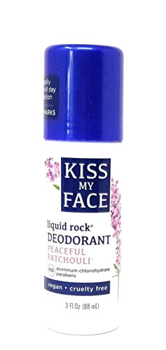 Kiss My Face Paraben Free Liquid Rock Roll-On Deodorant, Patchouli - 3 oz - 2 pk