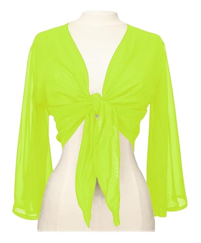 Image of Indian Trendy Women's Flair Wrap Tie Top Chiffon Choli Blouse Belly Dance Gypsy Bolero Shrugs Cardigan