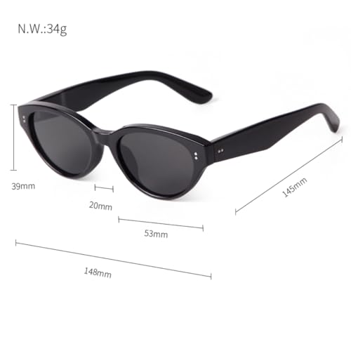 Lunettes de soleil rétro œil de chat vintage monture petite UV400 unisexes - 2