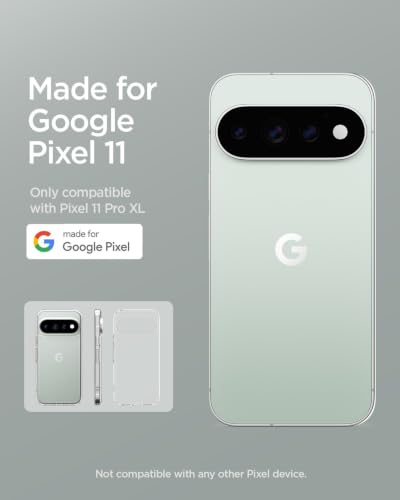 Image of Spigen Ultra Hybrid for Google Pixel 11 Pro XL Case, Crystal Clear | Anti-Yellowing, Air Cushion Tech, Military-Grade Protection, Raised Camera Protection, No Magnet Ring, Wireless Charging