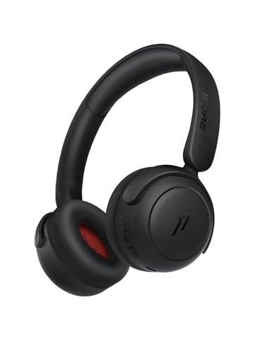 1MORE HQ20 Wireless On-Ear Headphones with Microphone, 85dB Safe Volume, 65H Playtime, Lightweight Foldable Bluetooth Headphones for School/Travel, Android and iOS Compatible, Black