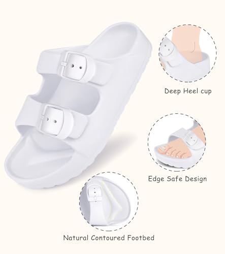 Kids Slide Sandals Boys Girls Buckle Adjustable EVA Slipper Sandals4