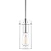 Linea di Liara Effimero Modern Chrome Pendant Light Fixtures Over Kitchen Island Sink Lighting Ceiling Hanging Farmhouse Metal Industrial Mini Pendant Lighting Small Clear Glass Shade