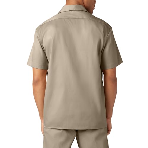 Image of Dickies Men's Short Sleeve Flex Work Shirt - Mechanic & Construction Button Down Shirt, Durable Twill