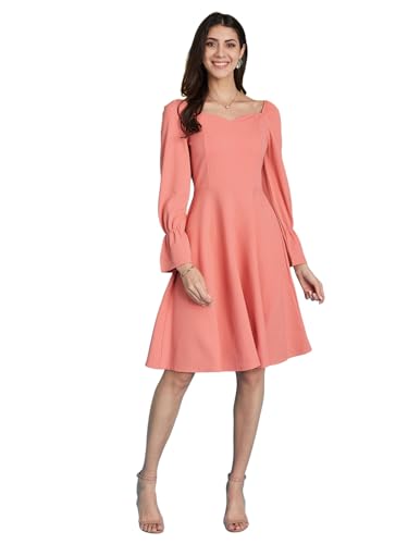 Image of Selvia Western Lycra Plain One Piece Fit & Flare
