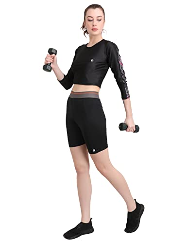 Image of NEVER LOSE Compression Shorts Women Compression Underwear for Women Athletic Shorts with Pockets,Running Workout Fitness Shorts