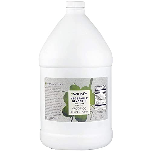 Wildly Vegetable Glycerin 128 Fl Oz, 1 Gallon - Premium Food Grade Coconut-Derived, USP Grade, Gluten-Free, Vegan, Natural, Moderately Sweet Taste