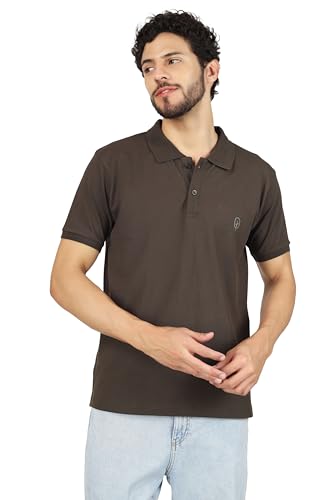 Image of Men's Regular Fit Polo Collar Half Sleeve T-Shirt Cotton Blend Polo T-Shirt Comfortable Lightweight Plain T-Shirt
