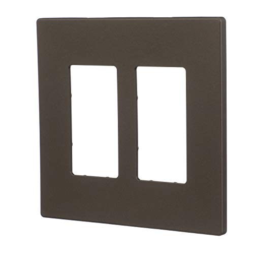 Image of Eaton PJS262RB-SP-L Designer 2-Gang Screwless Wallplate, Oil Rubbed Bronze
