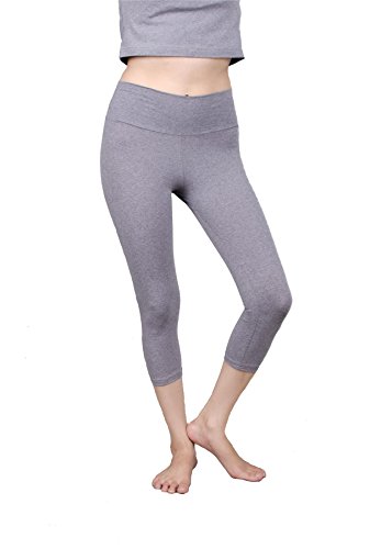 LOFBAZ Yoga Leggings Pants for Women Workout Clothes Womens High Waist Sweatpants Cotton Maternity Tights Clothing Lavender (Capri) X-Large