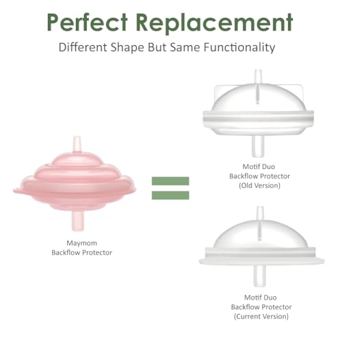 Image of Maymom Backflow Protector Compatible with Motif Medical Duo Double Pumping Kit and Pumpables Milk Genie Plus Double Electric Breast Pump. Replacement for Motif Duo Diaphragms; 2pc /pk