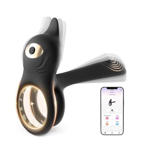 Penisring Sex Spielzeug für die Paare Extrem Sex, Verdickung Penis Klitoris Stimulator, Doppelte Verzögerung 10 Modi Penis Ring Erotisches Sexspielzeug für die Männer, Erotik Cockring Dual Penisringe