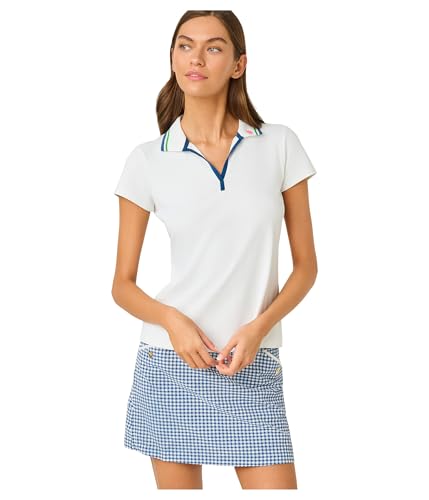 Lilly Pulitzer, Womens, Frida Polo UPF 50+, Resort White, XX-Small