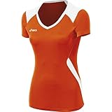 ASICS Women's Set Jersey, Orange/White, Small