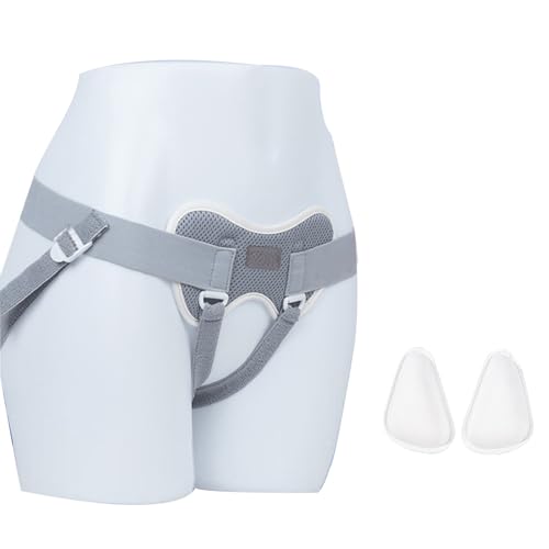 Faja para hernia masculina ajustable con 2 almohadillas miniatura 1