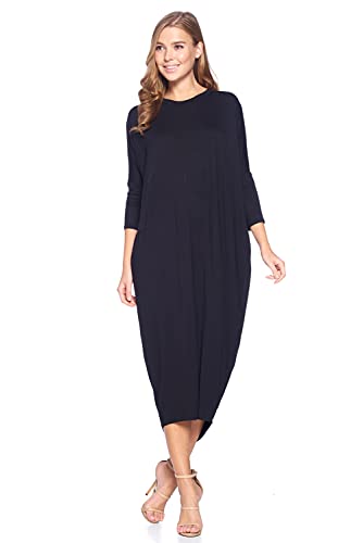 12 Ami Solid Long Sleeve Cover-Up Maxi Dress Black X-Large 12 Ami Solid Long Sleeve Cover-Up Maxi Dress Black X-Large