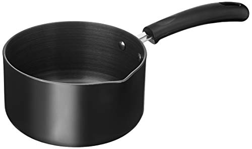 Amazon Brand - Solimo Hard Anodized Aluminium Saucepan with Bakelite Handle | 1.5 litres | 28cm, 3mm...