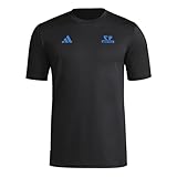 adidas T-Shirt à Manches Courtes pour Homme CF Montreal Local Warp Pre-Game, Noir/FC Montréal, S