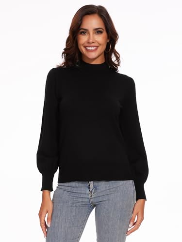 Spicy Sandia Women's Turtleneck Mock Neck Sweater Long Sleeves Casual Dressy Knit Pullover Tops Fall Winter Trendy3