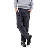 [onion cross] シャカパン ナイロンパンツ 防寒 裏ボア 撥水 裏起毛 ウインドブレーカー パンツ ストレート メンズ (L, ネイビー)