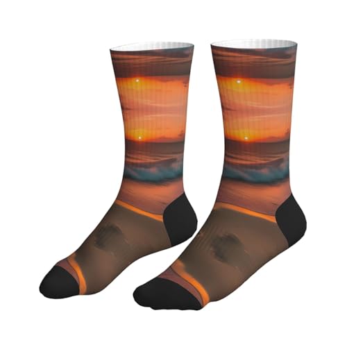 Sunset At The Beach Fashion Leisure Sports Socks Are Unisex To Keep Feet Dry Suitable Various Outdoor Sports3