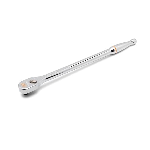 Image of GEARWRENCH 1 /4 inch Drive 120XP Full Polish Chrome Extra Long Handle Teardrop Ratchet | 81034XP