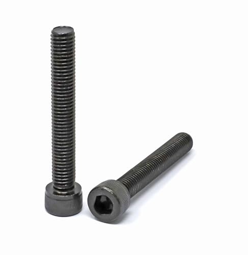 Image of iexcell 5 Pcs M10 x 70mm Thread Pitch 1.5 mm Alloy Steel 12.9 Grade Hex Socket Head Cap Screws Bolts Kit, Black Oxide Finish