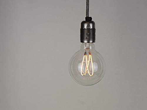 Bombillas de filamento industrial vintage Edison para lámpara E27 ES Tornillo & B22 bayoneta (5 unidades), W - Large Globe Flex Led Loop, B22 BAYONET CAP
