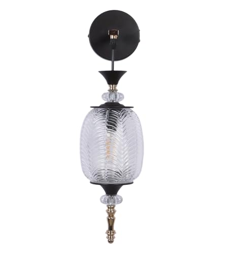 Image of ELAINTE Premium Wall Light | | Elegant Glass Wall Lamp for Living Room & Hallway | 3 Years Warranty | Free Bulb (Lux-Single)
