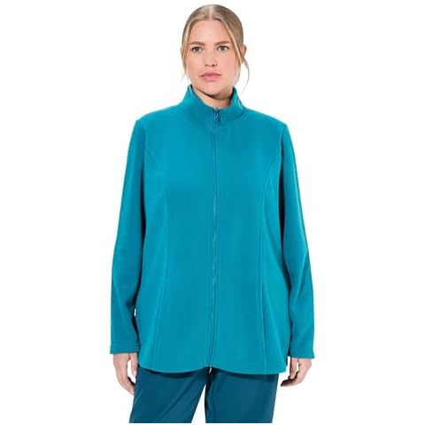 Ulla Popken Women's Fleece Cardigan Sweater Cover