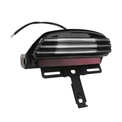 Feu arrière moto LED anti-vibrations avec support de plaque pour Dyna Fat Bob et Softail - 3