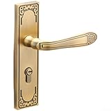 Nuovo design in stile cinese: elegante serratura a maniglia con fascino tradizionale e minimalismo moderno, perfetta per migliorare le porte interne di case o uffici; presenta una sofisticata finitura verde bronzo o giallo bronzo che completa vari stili di arredamento.