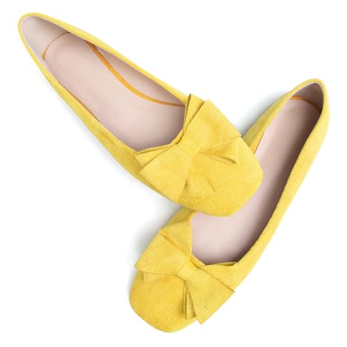 Image of Dear Time Women's Flats Shoes Bowknot Dressy Ballets Loafers Wedding Business Casual Walking Shoes